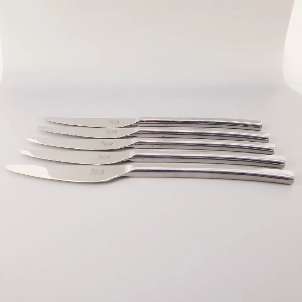 New French Solid Knife Opus Stainless by J A Henckels Zwilling Set of 5 Glossy